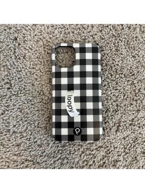 Loopy Case iPhone 12 6.1” Black and White Gingham